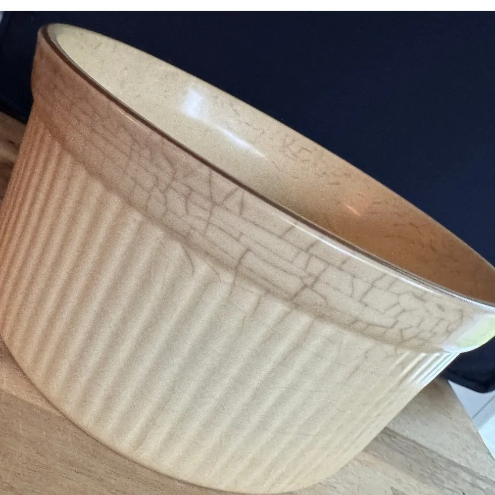 Pfaltzgraff Village 408 Vintage 2 Quart Ribbed Round Casserole Serving Bowl‎ USA